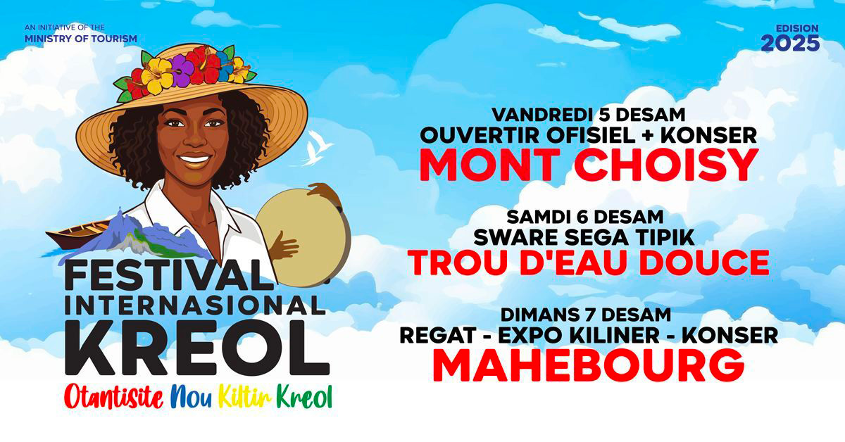 Le Festival International Kreol célèbrera l'authenticité de la culture créole du 5 au 7 décembre